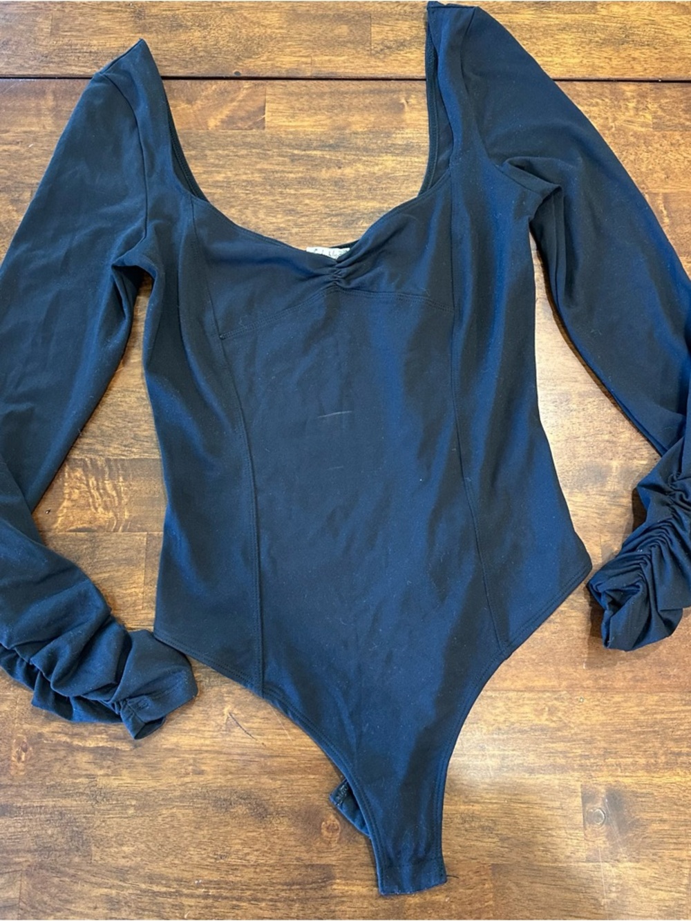 Intimately FP Long Sleeve Rouched Bodysuit